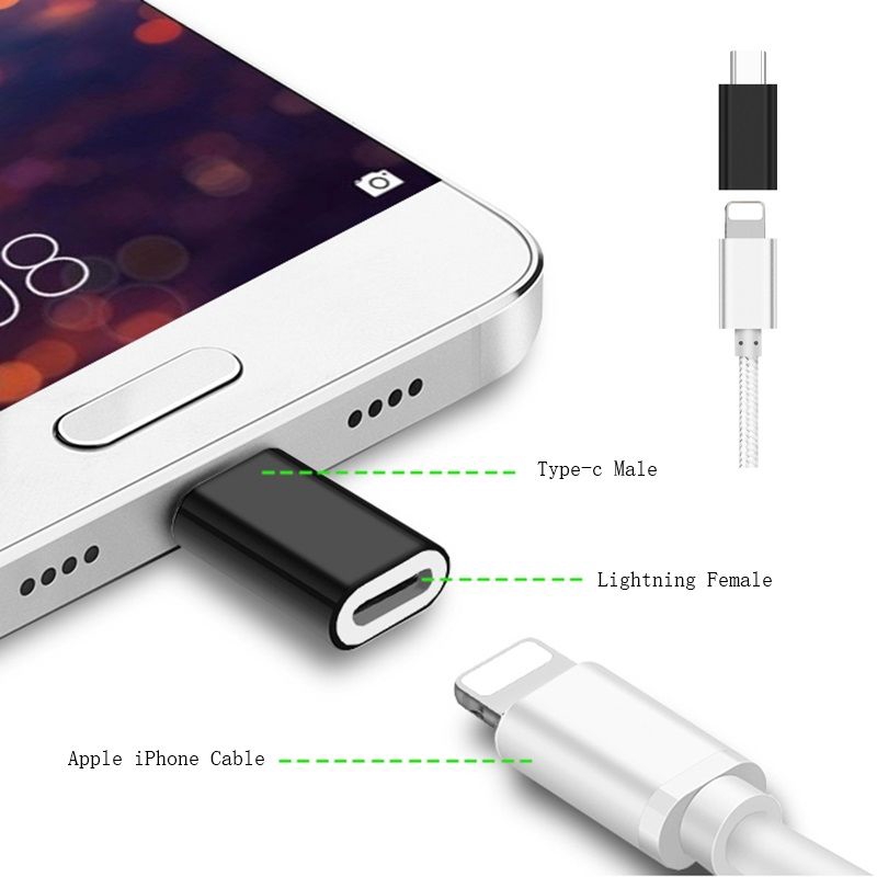 Adaptador Usb-c Ios De Cable De Iluminación (hembra) A Usb Tipo C (macho) -  Adaptador De Carga, Adaptador Hembra De Lightning A Macho Usb C, Para Iphone  15 Series Galaxy S20 Note