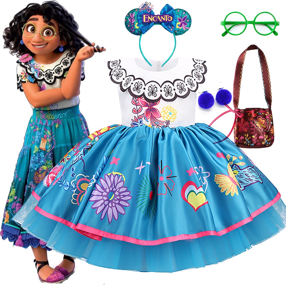 Encanto Mirabel Todlder Niños Princesa Cosplay Disfraces Para Niñas Bebé  Tutú Vestidos De Fiesta De Cumpleaños Flores Vestido | Shopee Chile