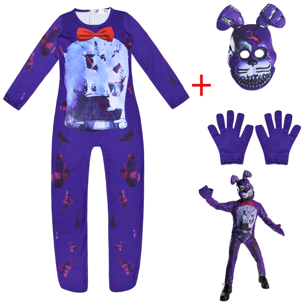 cosplay halloween dress up mono de miedo bonnie cosplay pesadilla foxy  disfraz para niños | Shopee Chile