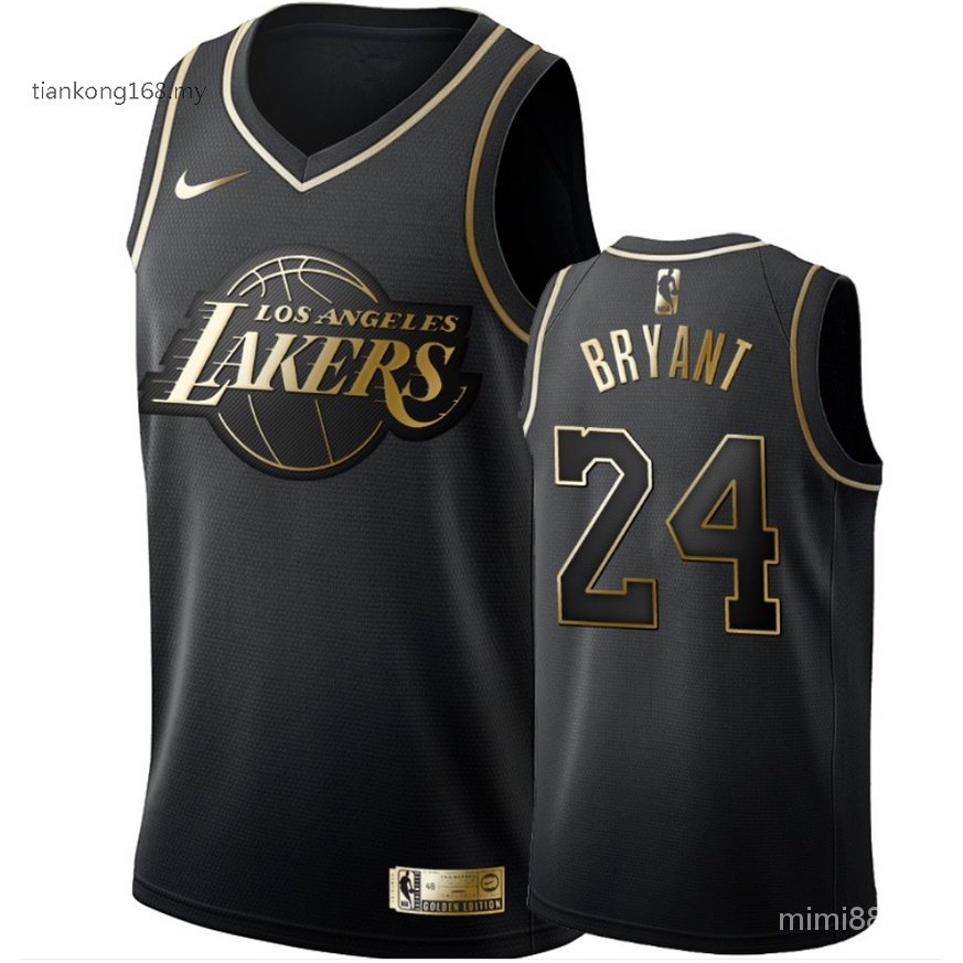 Lakers Kobe Bryant #24 Golden Edition Black Gold NBA Jersey, Men's Fashion,  Activewear on Carousell