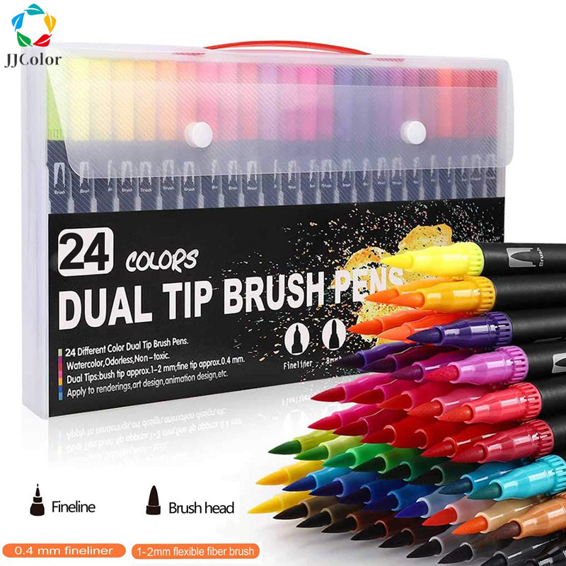 Lápiz para colorear de doble punta 24 colores Lápices de colores