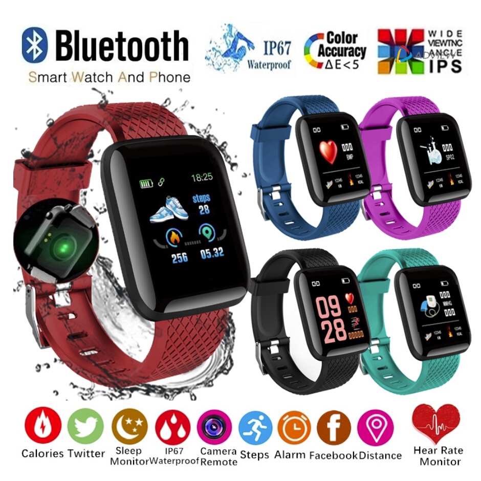 116Plus Smart Watch D13 Smart Bracelet Men Women Heart Rate Watch