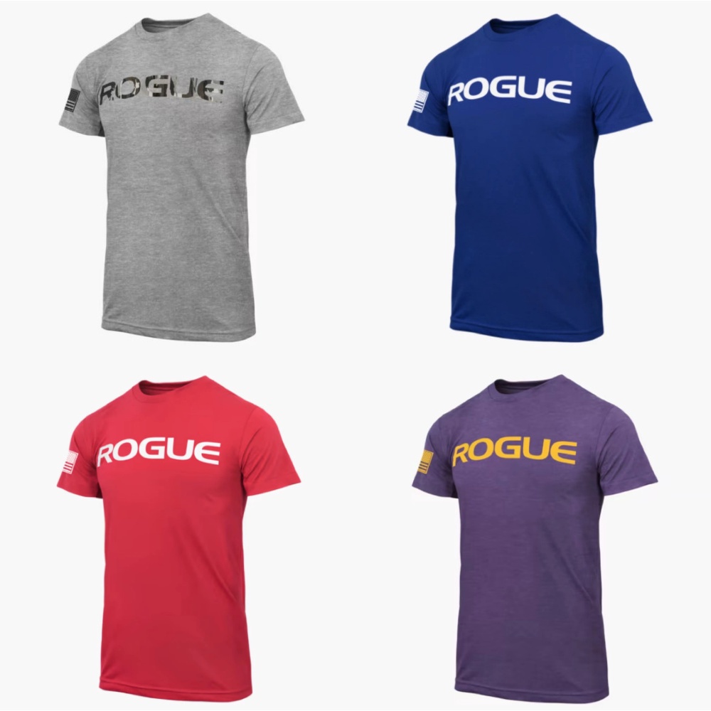 ROGUE sports fitness Algodón Corta Camiseta Completa Ropa De | Shopee Chile