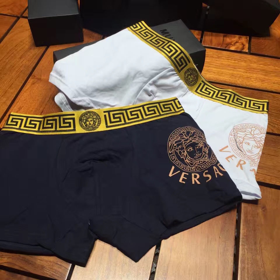 Versace Pure Algodón Boxer Calzoncillos Jóvenes Deportes Hombres Boxeador |  Shopee Chile