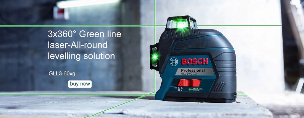 Bosch-Nivel láser GLL50G, herramienta de medición Horizontal y Vertical, 2  líneas, alta precisión, luz verde
