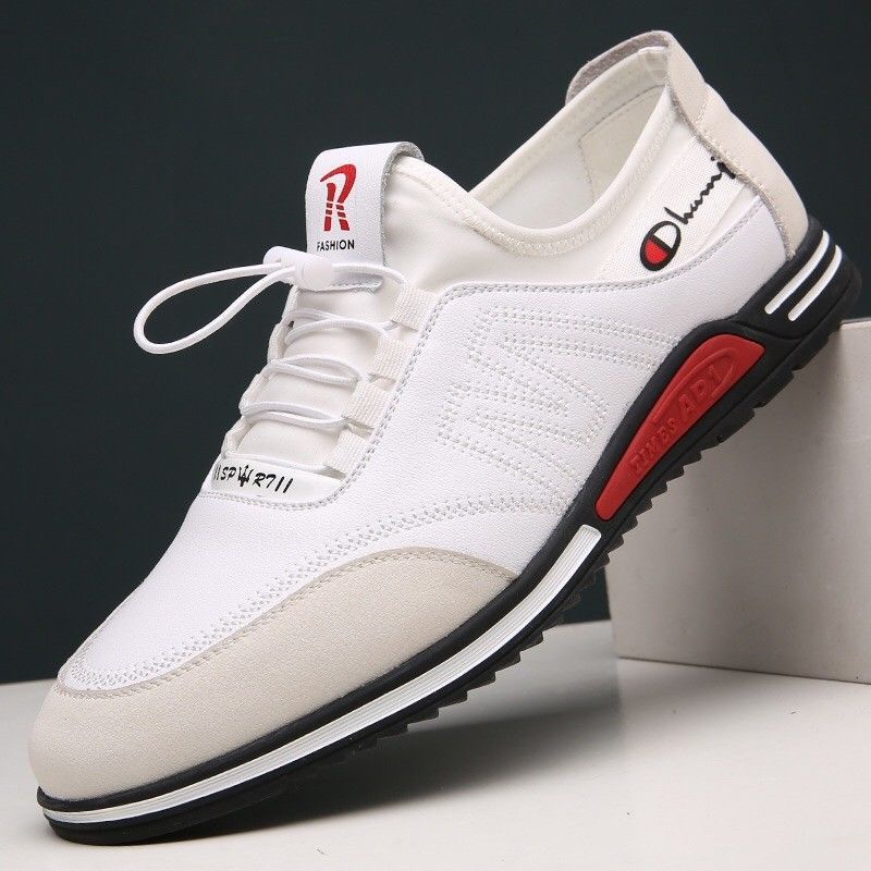 Zapatos De Los Hombres Zapatillas De Deporte De Cuero Transpirable Krasovki  Super Ligero Blanco Casual Masculino Tenis 39-44