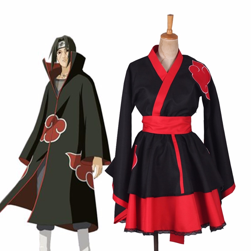 Anime NARUTO Shippuden Akatsuki Uchiha Itach Cosplay Traje Lolita