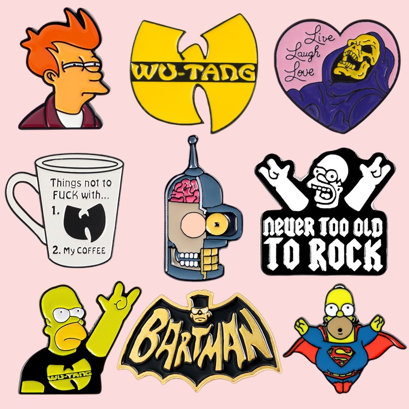 20 Styles The Simpsons Enamel Pins Funny Bart Simpson Lisa Homer TV Show  Cartoon Brooch Creative Humor Badge Gift for Fans