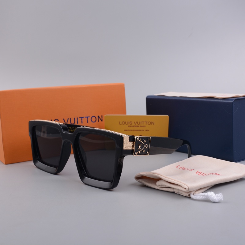 Millionaire LV square vintage Lentes De Sol De Moda Para Hombres Mujer Shopee Chile